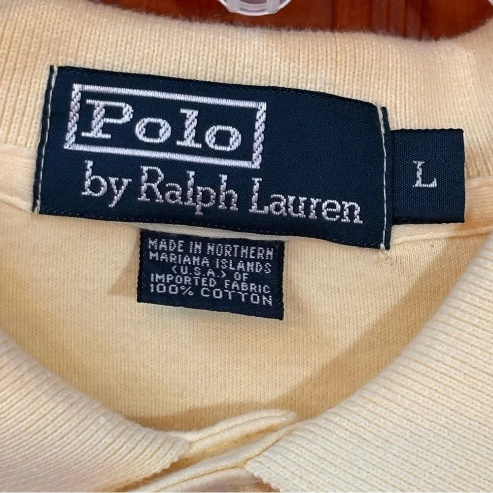Polo by Ralph Lauren Yellow Polo Shirt L